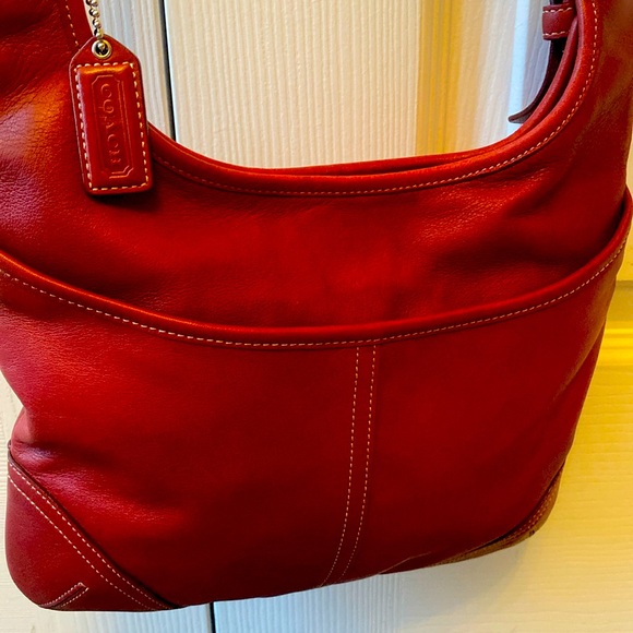 Coach Handbags - COACH beautiful deep British red. Crossbody